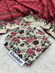 Khaddar all Over 3pc D-08
