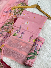 Luxury Lawn Embroided 3pc