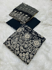 Luxury Emb Lawn 3pc D-06