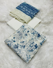 Luxury Emb Lawn 3pc D-10