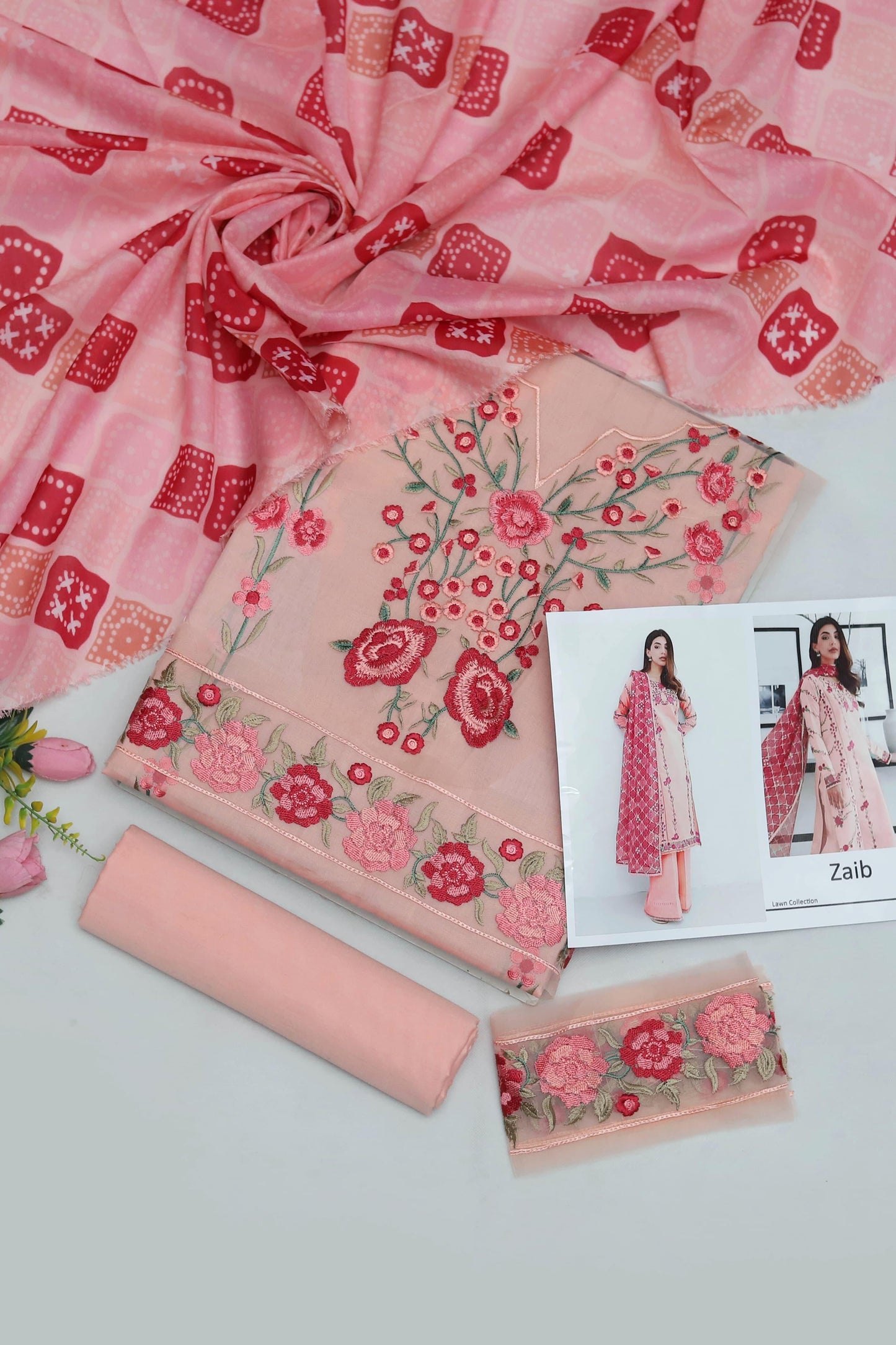ZAIB HEAVY EMBROIDERED LAWN D-2