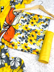 Linen Printed 3pc D-12