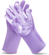 Silicone Dishwashing Cleaning Gloves for Washing Dishes, Kitchen and Bathroom
