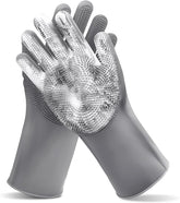 Silicone Dishwashing Cleaning Gloves for Washing Dishes, Kitchen and Bathroom