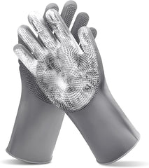 Silicone Dishwashing Cleaning Gloves for Washing Dishes, Kitchen and Bathroom