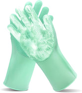 Silicone Dishwashing Cleaning Gloves for Washing Dishes, Kitchen and Bathroom