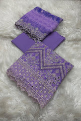 Luxury Emb Lawn 3pc D-05