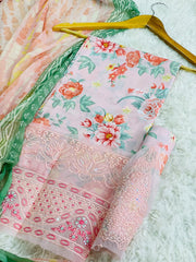 Luxury Lawn Embroided 3pc D-04