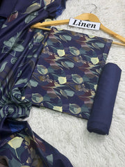 Linen Printed 3pc D-31