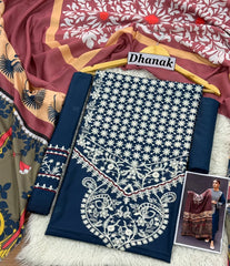 Luxury Dhanak Emb 3Pc D-02
