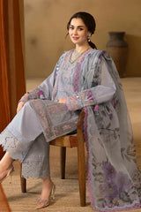 Qalamkar - 3PC Lawn Embroidered Suit With Embroidered Dupatta