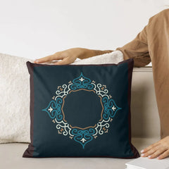 Timeless Azure Dark with Minimalist Pattern Cushion Pack of 2