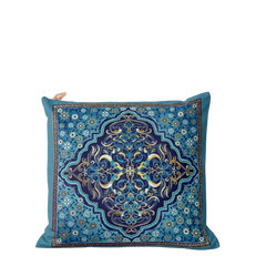 Timeless Azure Bright Blue with Intricate Cushion Pack of 2