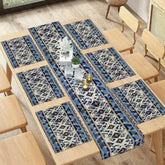 Ceramic Blue Art with Mats Table Runner