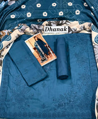 Luxury Dhanak Emb 3Pc D-07