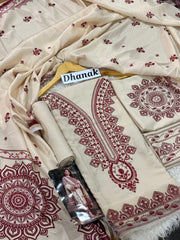 Luxury Dhanak Emb 3Pc D-09