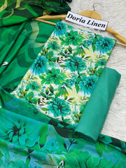 Doria Linen Printed 3pc D-13