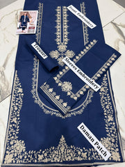 Lawn Luxury Emb 2pc - Blue