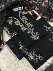 Luxury Dhanak Emb 3Pc