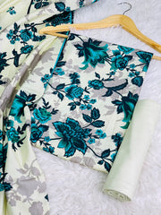 Linen Printed 3pc D-11