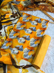 Linen Printed 3pc D-22