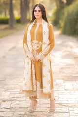 AISLING DHANAK LUXURY UNSTITCHED EMB 3PC