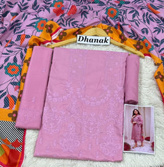 Luxury Dhanak Emb 3Pc D-01