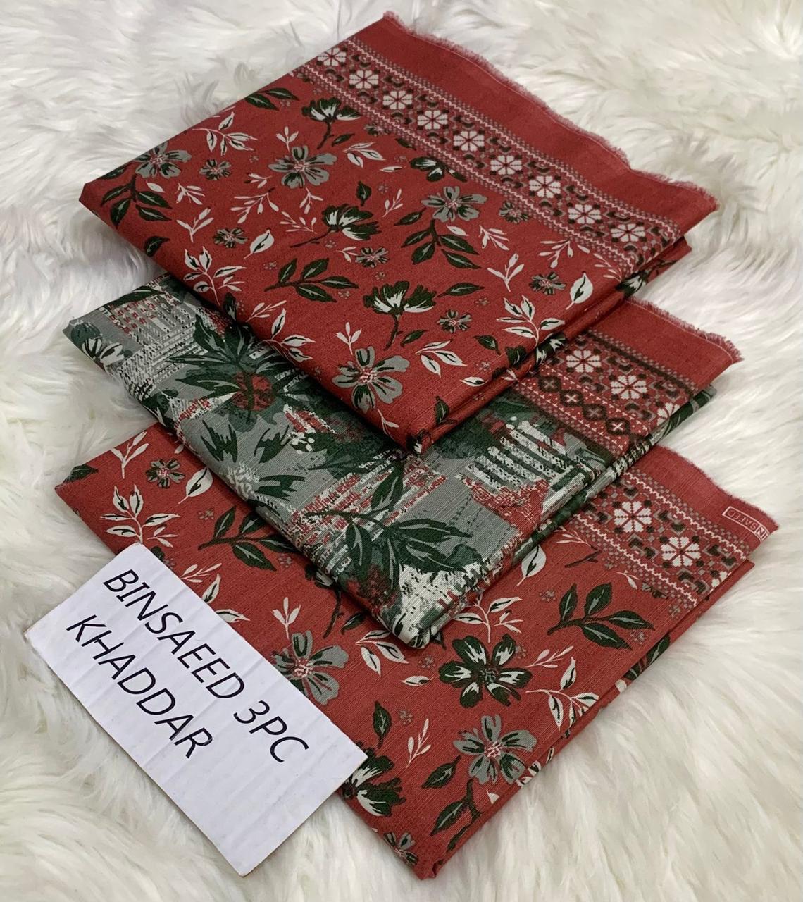 Bin-Saeed Khaddar All Over 3pc D-09