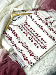 Luxury Dhanak Emb 3Pc