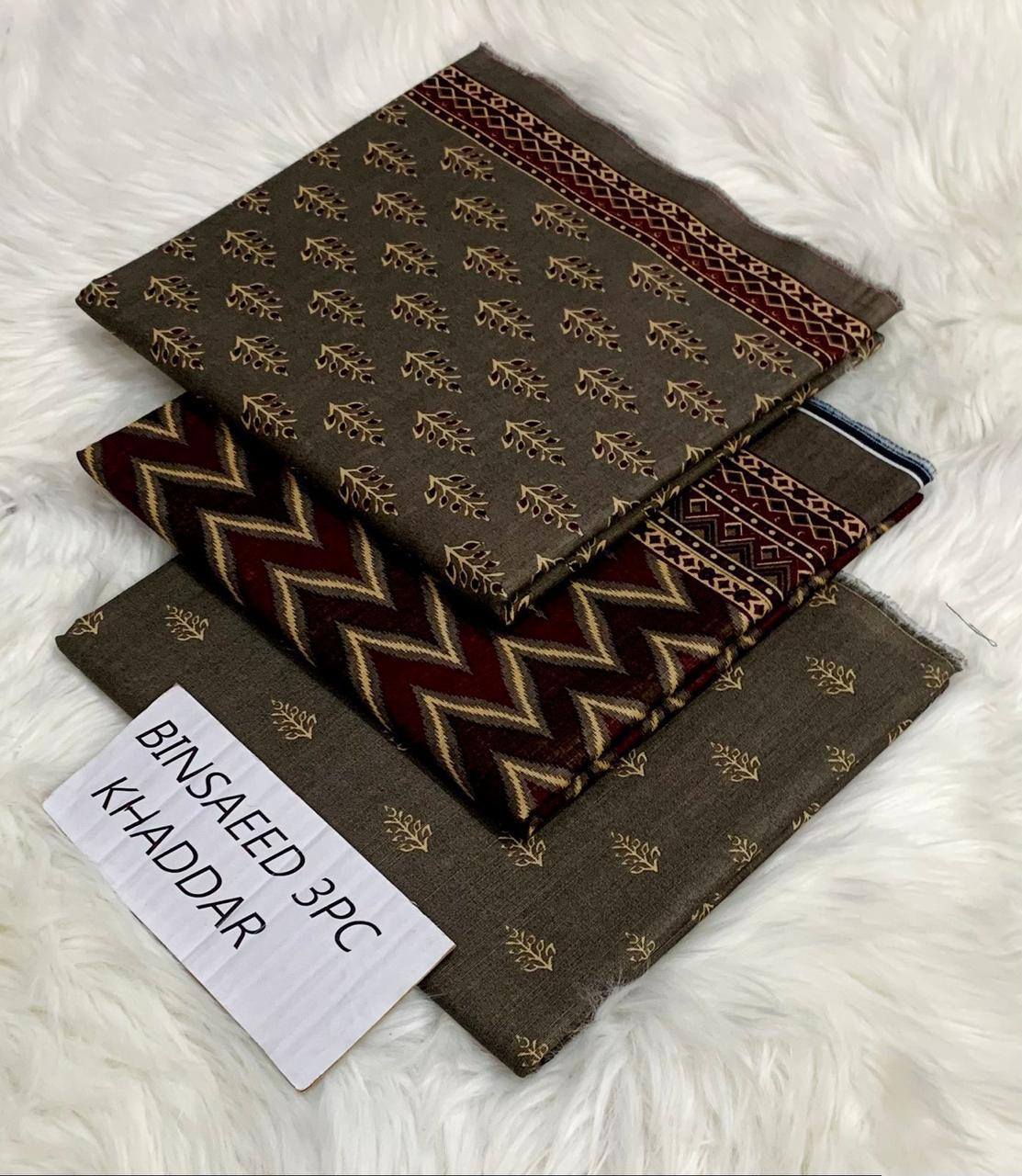 Bin-Saeed Khaddar All Over 3pc D-06