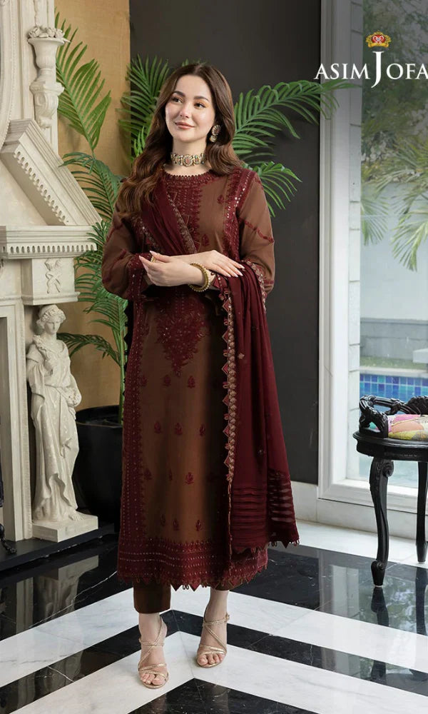 Asim Jofa - Summer 3PC Embroidered Lawn Suit -