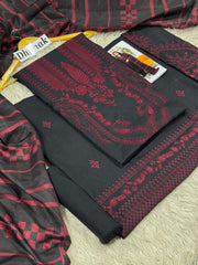 Luxury Dhanak Emb 3Pc