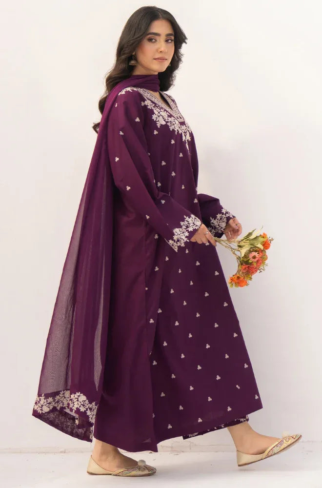 DYOT LAWN LUXURY UNSTITCHED EMB 3PC