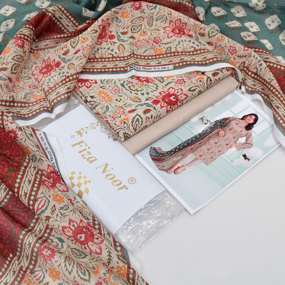 Fizza Noor Lawn 3pc D-08