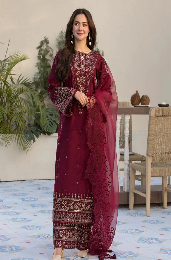 QALAMKAR LAWN UNSTITCHED EMB 3PC