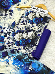 Doria Linen Printed 3pc D-27