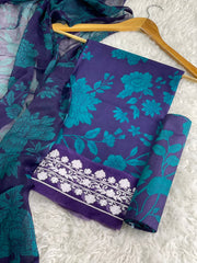 Luxury Lawn Embroided 3pc D-02