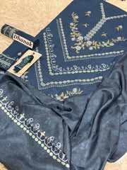 Luxury Dhanak Emb 3Pc