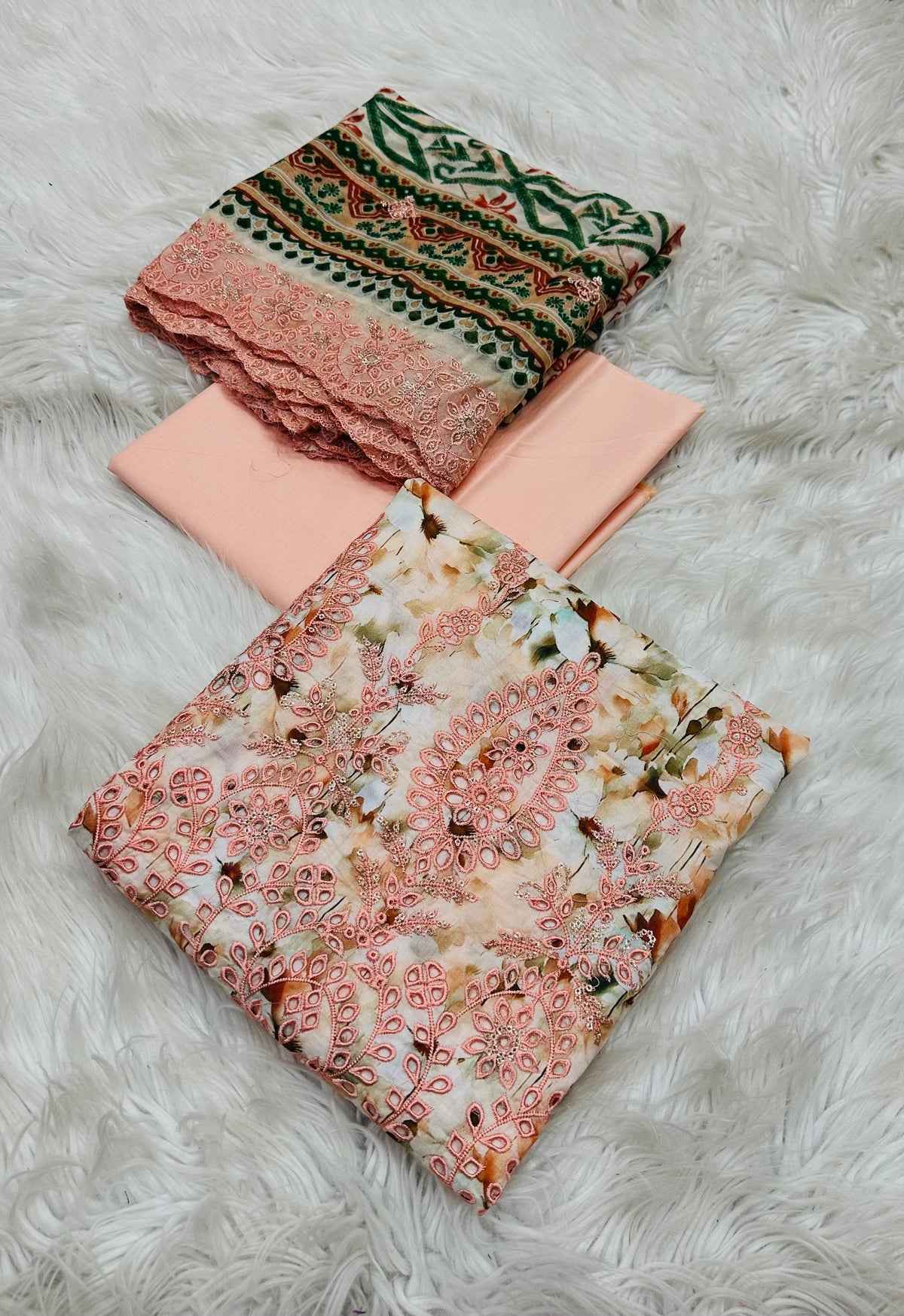 Luxury Emb Lawn 3pc D-01