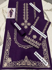 Luxury Lawn Emb 2pc - Plum