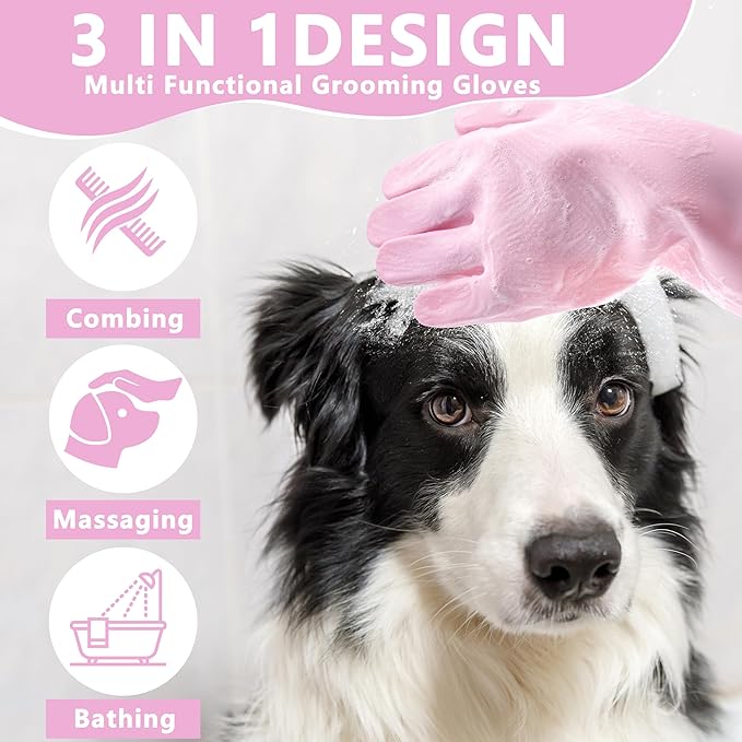 Silicone Dishwashing Cleaning Gloves for Washing Dishes, Kitchen and Bathroom
