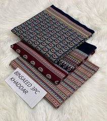 Bin-Saeed Khaddar All Over 3pc D-02
