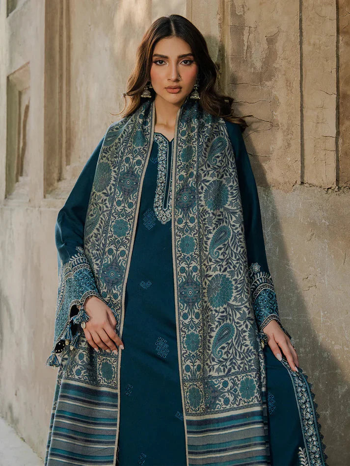 IZEL DHANAK LUXURY UNSTITCHED EMB 3PC
