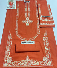 Luxury Lawn Emb 2pc - Rust