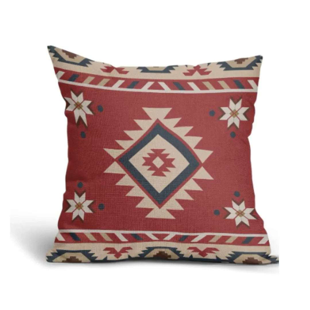 Red Southwest Pillow Covers Pack of 2