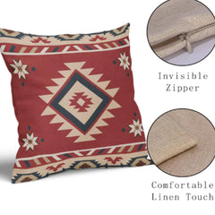 Red Southwest Pillow Covers Pack of 2