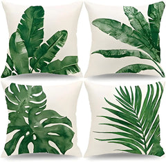Palm Tropical Leaves Cushion Covers Pack of 4