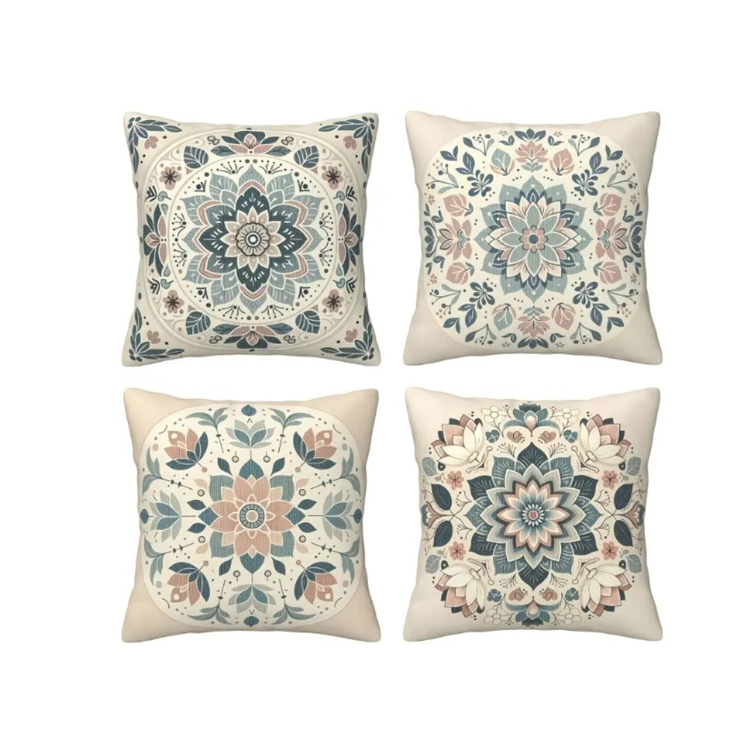 Boho Chic Pack of 4 Cushion Covers