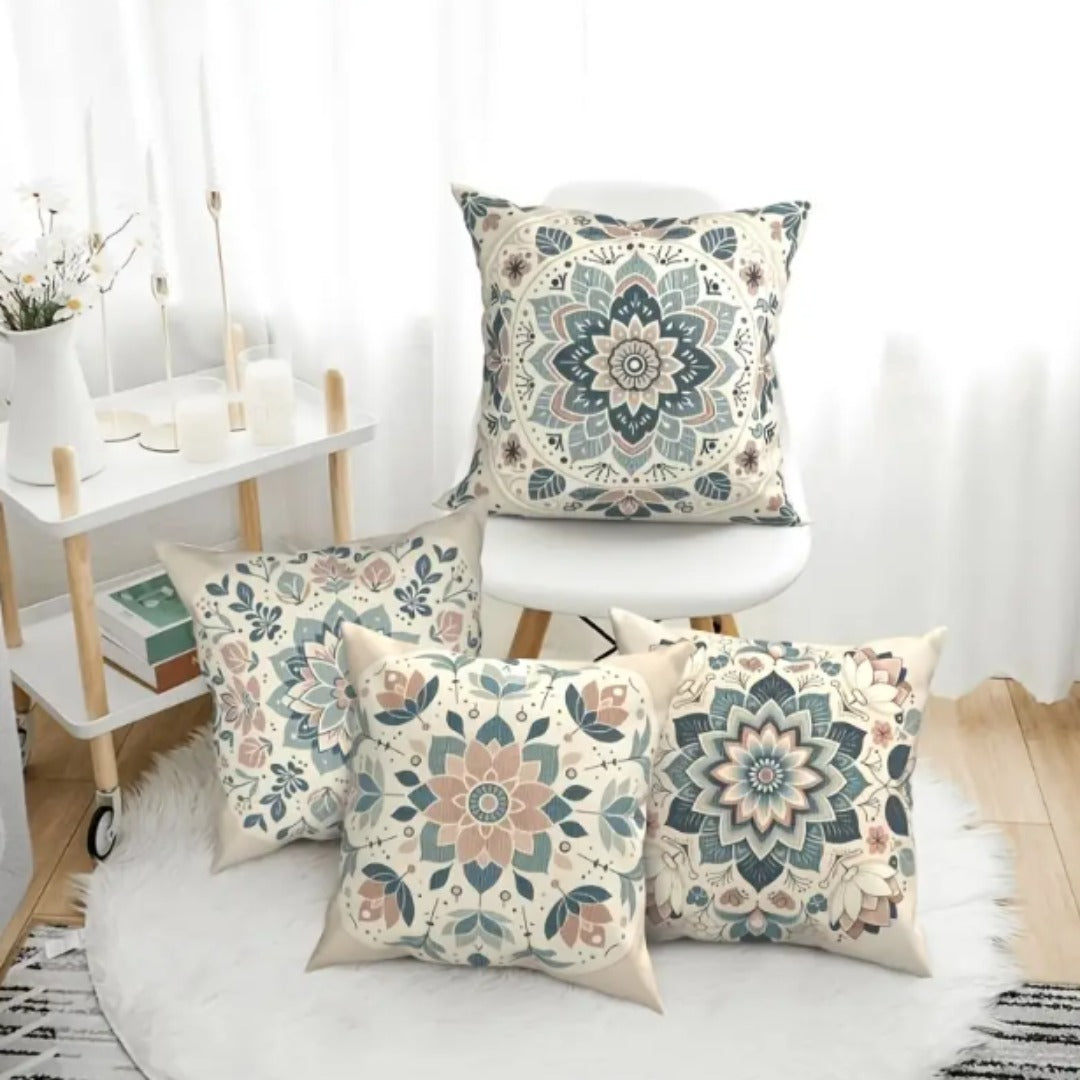 Boho Chic Pack of 4 Cushion Covers