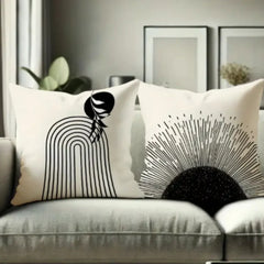 Modern Bohemian Short Pile Throw Pillow Covers Pack Of 4